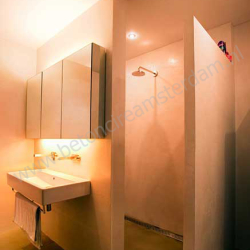 Badkamer met betonstuc (beton ciré)