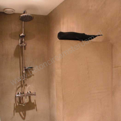 Badkamer met betonstuc (beton ciré)