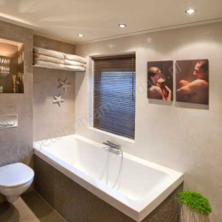 Badkamer met betonstuc (beton ciré)