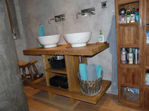 Badkamer met betonstuc (beton ciré)